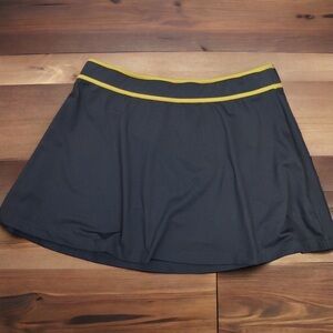 Wimbledon Athletic‎ Skirt, Black with Gold Trim - Size Large Tennis Pickleball